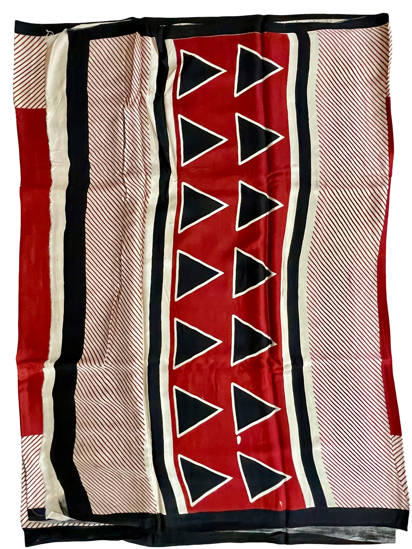 Pure Modal Silk Saree with Bagru Print – Rustic Red