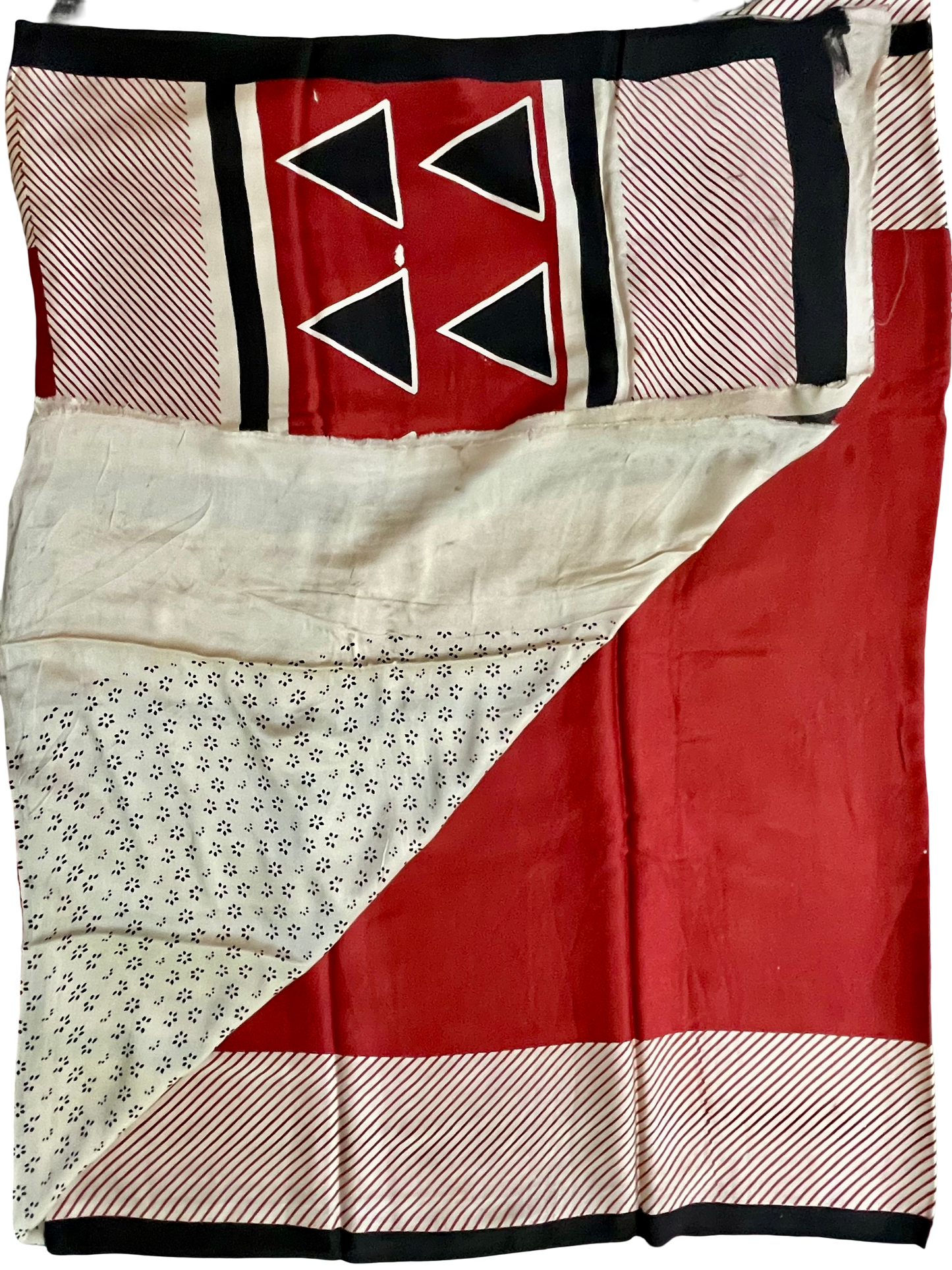 Pure Modal Silk Saree with Bagru Print – Rustic Red