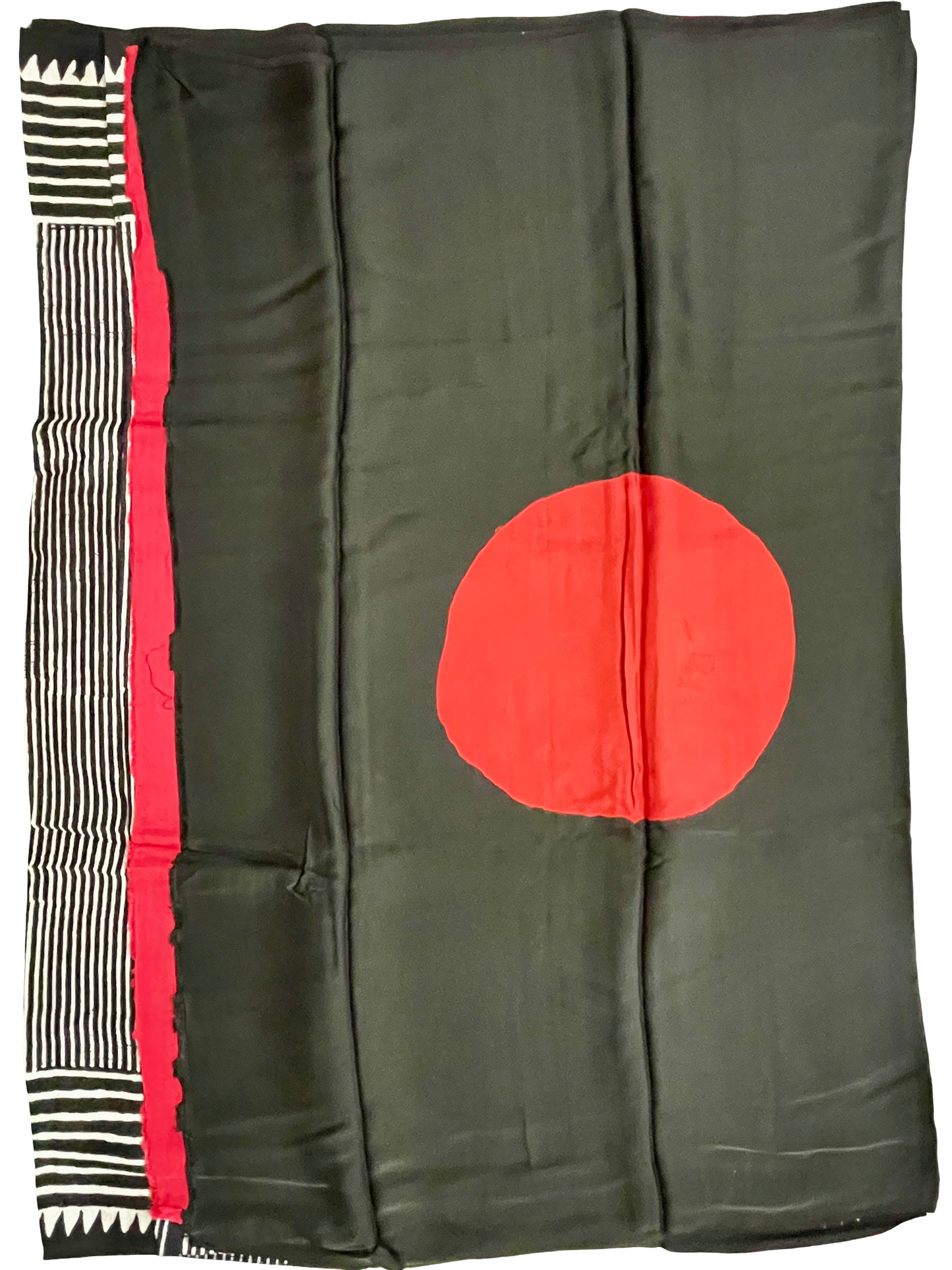 Pure Modal Silk Saree with Bagru Print – Black & White
